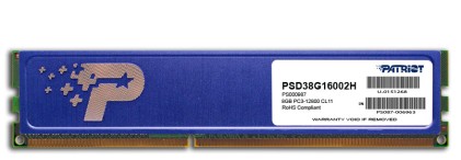 PATRIOT DDR3 SL 8GB 1600MHZ UDIMM with HS 1x8GB
