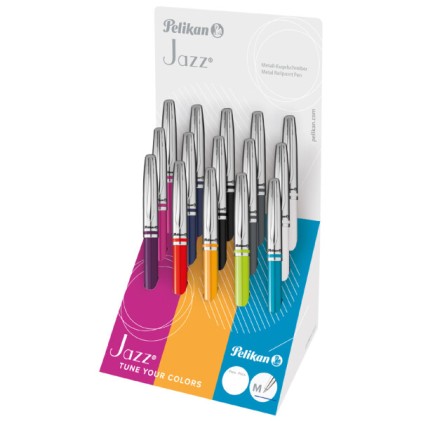 Pelikan 300014178 penna a sfera Colori assortiti Penna a sfera retrattile girevole Medio 15 pz