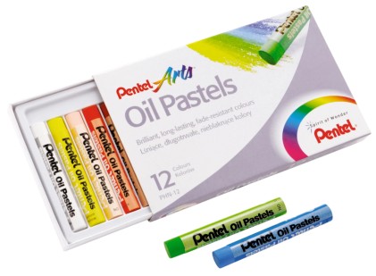 Pentel PHN-12 pastello Pastello a olio Multicolore 12 pz