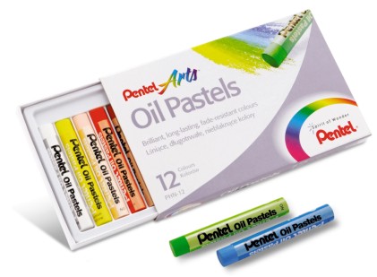 Pentel PHN-12 pastello Pastello a olio Multicolore 12 pz