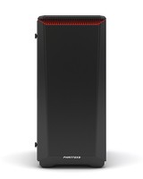 Case Midi PHANTEKS Eclipse P400, Tempered Glass - Black/Red