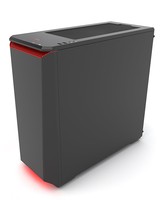Case Midi PHANTEKS Eclipse P400, Tempered Glass - Black/Red