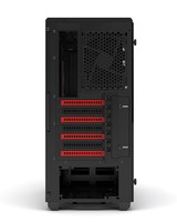 Case Midi PHANTEKS Eclipse P400, Tempered Glass - Black/Red