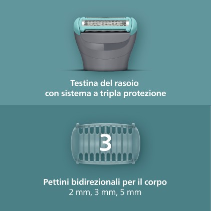 Multigroom Rasoio Corpo Philips Bg3485/15 Tripla Protezione