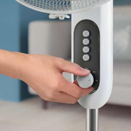 Ventilatore Fan 6 Pale 3 Modalit Bianco Piantana