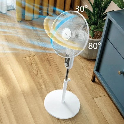 Ventilatore Fan 6 Pale 3 Modalit Bianco Piantana