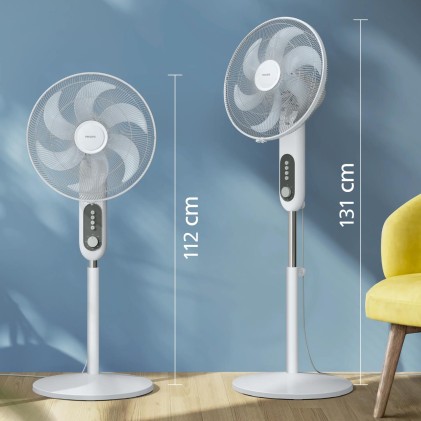 Ventilatore Fan 6 Pale 3 Modalit Bianco Piantana
