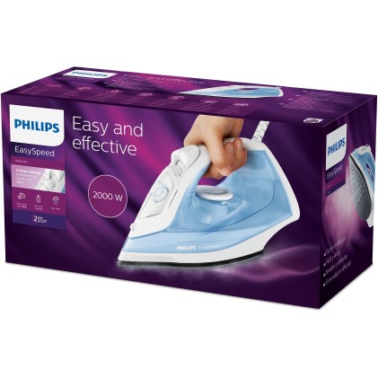 Ferro Da Stiro Philips Vapore 2000W Silycon Vapore Continuo 90G Blu