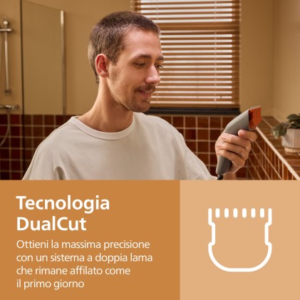 Tagliacapelli Philips  Serie 3000 Regolabarba 9 Impostazioni Step3Mm