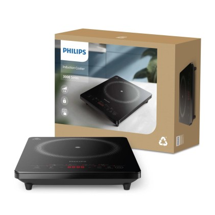 Philips Piastra Induzione Haloplate Hd5830/90 4 Preset 2000W 8 Livelli