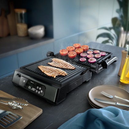 Philips Grill Elettronico Digitale 2000W Timer Sonda Termica 180?