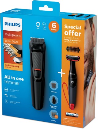 Philips Multigroom Bundle 2 Pezzi 6 In 1 Barba + Rifinitore Special