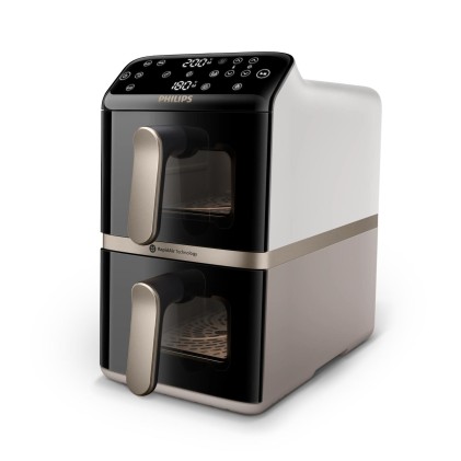 Friggitrice Ad Aria Dualstacked 1Ol Con Funzione Verticale Bianco Crema