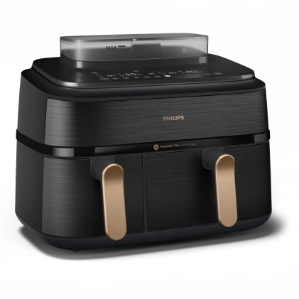 Friggitrice Ad Aria Dualbasket 9Lit Con Funzione Vapore Aria Vapore Com