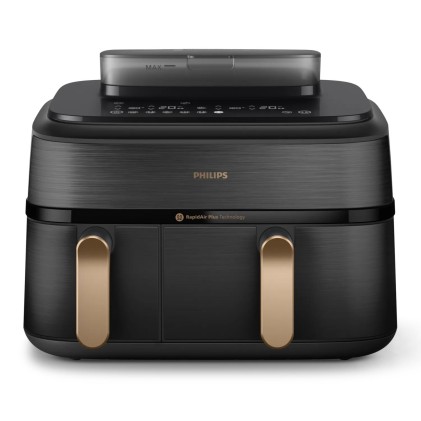 Friggitrice Ad Aria Dualbasket 9Lit Con Funzione Vapore Aria Vapore Com