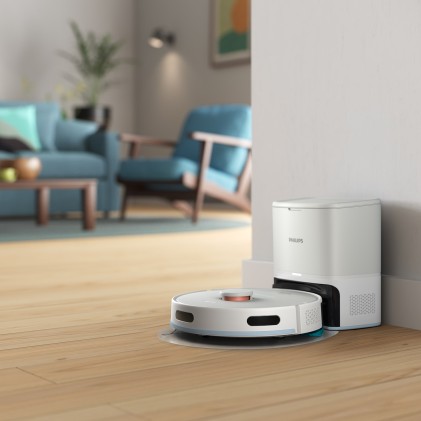 Aspirapolvere Robot Xu2100 Bianco Aspira E Lava Con Svuotamento Autom