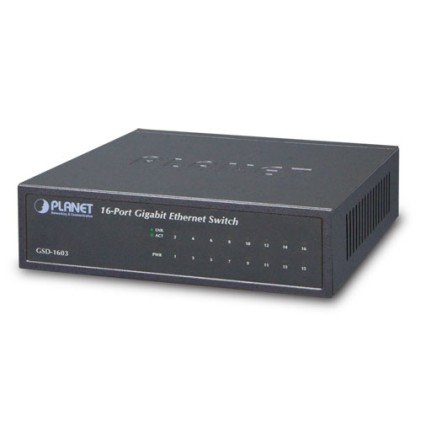 Switch 16 Gigabit Ethernet (10/100/1000) Planet GS