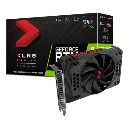 PNY GeForce RTX 3050 8GB XLR8 Gaming REVEL EPIC-X RGB Single Fan Edition NVIDIA GDDR6