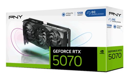 Vga Pny Rtx 5070 12Gb Gddr7 Oc Overclocked Triple Fan