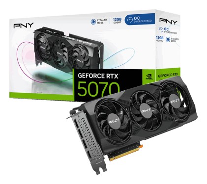 Vga Pny Rtx 5070 12Gb Gddr7 Oc Overclocked Triple Fan