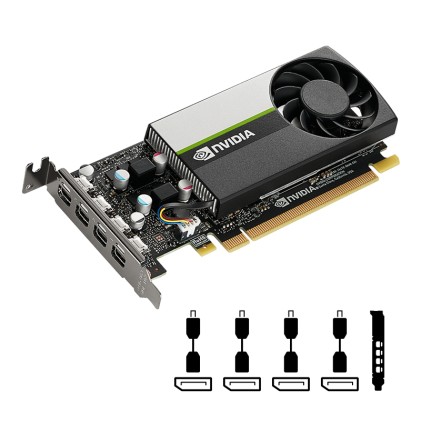 Pny Vga Quadro T1000 Low Profile 4Gb Gddr6, 4X Mini Dp, Oem Vers.