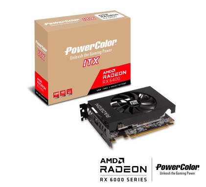 PowerColor AXRX 6400 4GBD6-DH scheda video AMD Radeon RX 6400 4 GB GDDR6