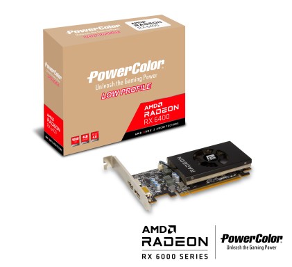 PowerColor AXRX 6400 LP 4GBD6-DH scheda video AMD Radeon RX 6400 4 GB GDDR6