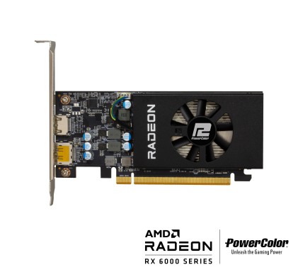 PowerColor AXRX 6400 LP 4GBD6-DH scheda video AMD Radeon RX 6400 4 GB GDDR6