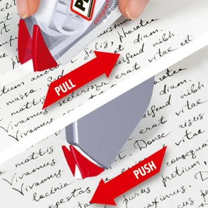 Pritt Compact Flex nastro di correzione 10 m Rosso, Trasparente, Bianco 1 pz