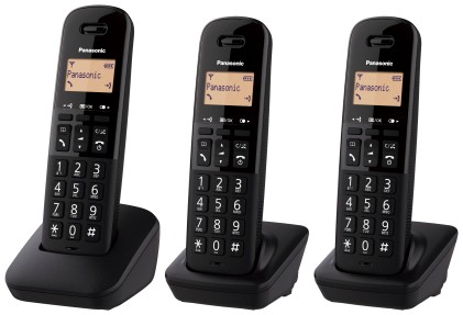 Telefon0 Cordless Pan Tgb612 Nero Trio 18Ore/Id Chi./Rubrica 50 Num.