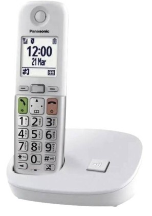 Telefono Cordless Pan Tgu410 White Lcd 2.1/Blocco Ch/Comp.App.Acust
