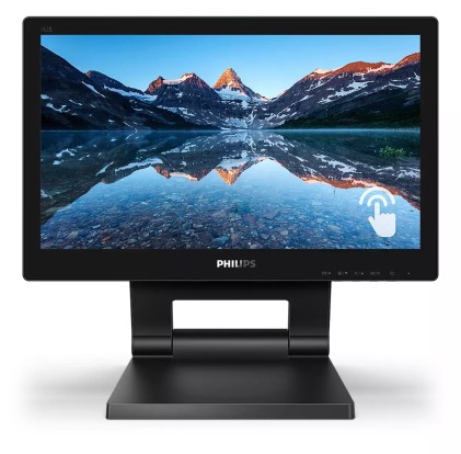 Philips Monitor Touch 15,6 1366X768, Ip54, 1O Punti Tocco, Vga/Dvi/Dp/Hdmi, Multimediale