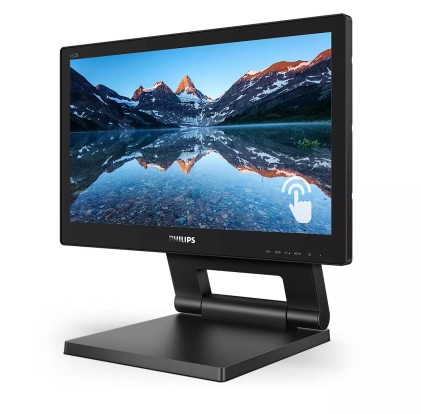 Philips Monitor Touch 15,6 1366X768, Ip54, 1O Punti Tocco, Vga/Dvi/Dp/Hdmi, Multimediale