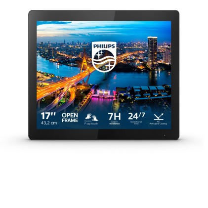 Philips Monitor Touch 17 Led Tn 5:4 1280X1020 4Ms 400 Cdm, Vga/Dvi/Dp/Hdmi, Openframe