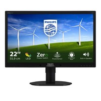 Philips Monitor 22", Led Tn, 16:10, 1680X1050, 250 Cd/M2, 5Ms, 170X160, Vga, Dvi-D, Display Port, Usb, Multimediale