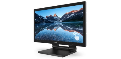 Philips Monitor Touch 21,5 Tn 16:9 1Ms 250 Cd/M Vga/Dvi/Dp/Hdmi Multimediale Touch 10 Tocchi Ip54 Base Ripiegabile