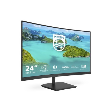 Philips Monitor Curvo 23,6 Va Fhd 4Ms 250Cdm, Vga/Hdmi Multimediale