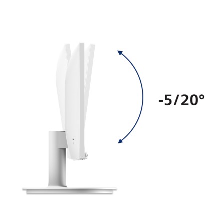 Philips Monitor 23,8 Led Ips 16:9 Fhd 4Ms 250 Cdm, Inclinabile, Vga/Hdmi, Multimediale, Bianco