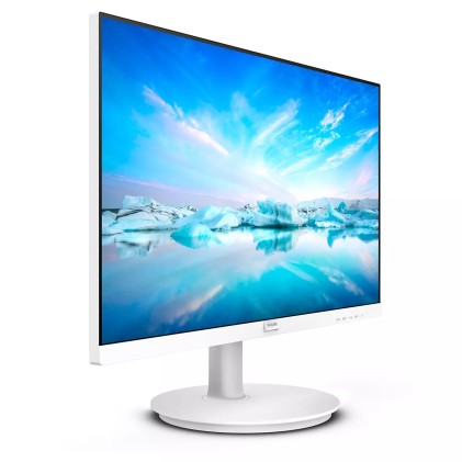 Philips Monitor 23,8 Led Ips 16:9 Fhd 4Ms 250 Cdm, Inclinabile, Vga/Hdmi, Multimediale, Bianco