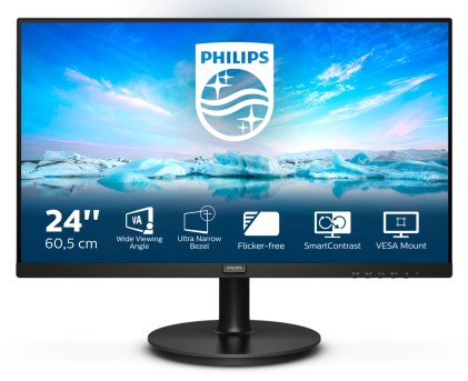 Mon 23,6"Va Vga Hdmi 4Ms Philips 241V8L/00 16:9 3000:1