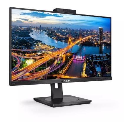 Philips Monitor 23,8 Led Ips 16:9 Fhd 4Ms 250 Cdm Vga/Dvi/Dp/Hdmi Webcam Pivot Multimediale