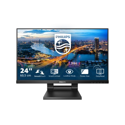 Philips Monitor Touch 23,8 Led Ips 16:9 Fhd 4Ms 250 Cdm, Vga/Dp/Hdmi, Pivot, Multimediale