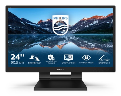 Philips Monitor Touch 23,8 Led Ips 16:9 Fhd 5Ms 250Cdm, Vga/Dvi/Dp/Hdmi, Ip54, Multimediale
