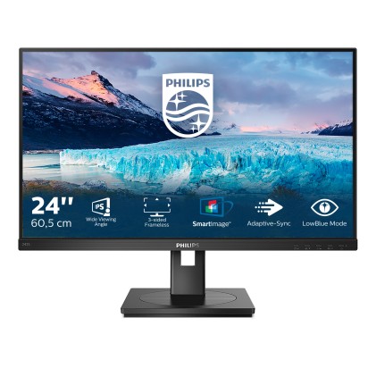 Mon 23.8"Ips Vga Dp Hdmi Vga Mm Philips 242S1Ae Pivot Reg Altezza