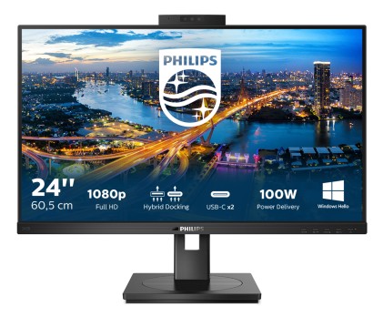 Mon 23.8"Ips Hdmi Dp Usb C Mm Web Philips 243B1Jh/00 Webcamera