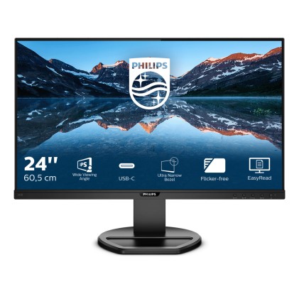 Philips Monitor 23,8 Led 16:9 Fhd 4Ms 250 Cdm, Vga/Dvi/Hdmi Multimediale Pivot Usb-C
