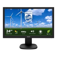 Philips Monitor 24 Led Full Hd 1920X1080 1Ms Multimediale Hdmi Vga Pivot Girevole E Inclinabile