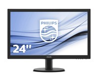 Philips Monitor 23,6 Led 1920 X 1080 16:9 Dvi Vga 5 Ms Vesa 100*100 Nero