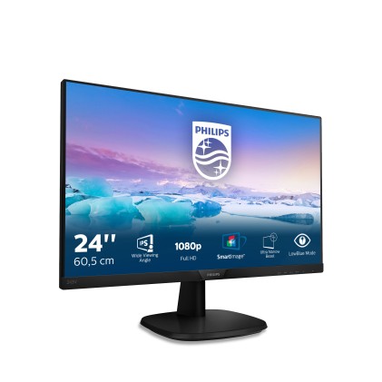 Philips Monitor 23,8 Ips Fhd 5Ms Dp Vga Hdmi Flicker Free Lowblue Mode Multimediale
