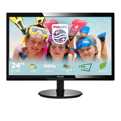 Mon 24"W-Led Vga Hdmi Dvi Vesa Philips 246V5Ldsb 16:9 1000:1 1Ms